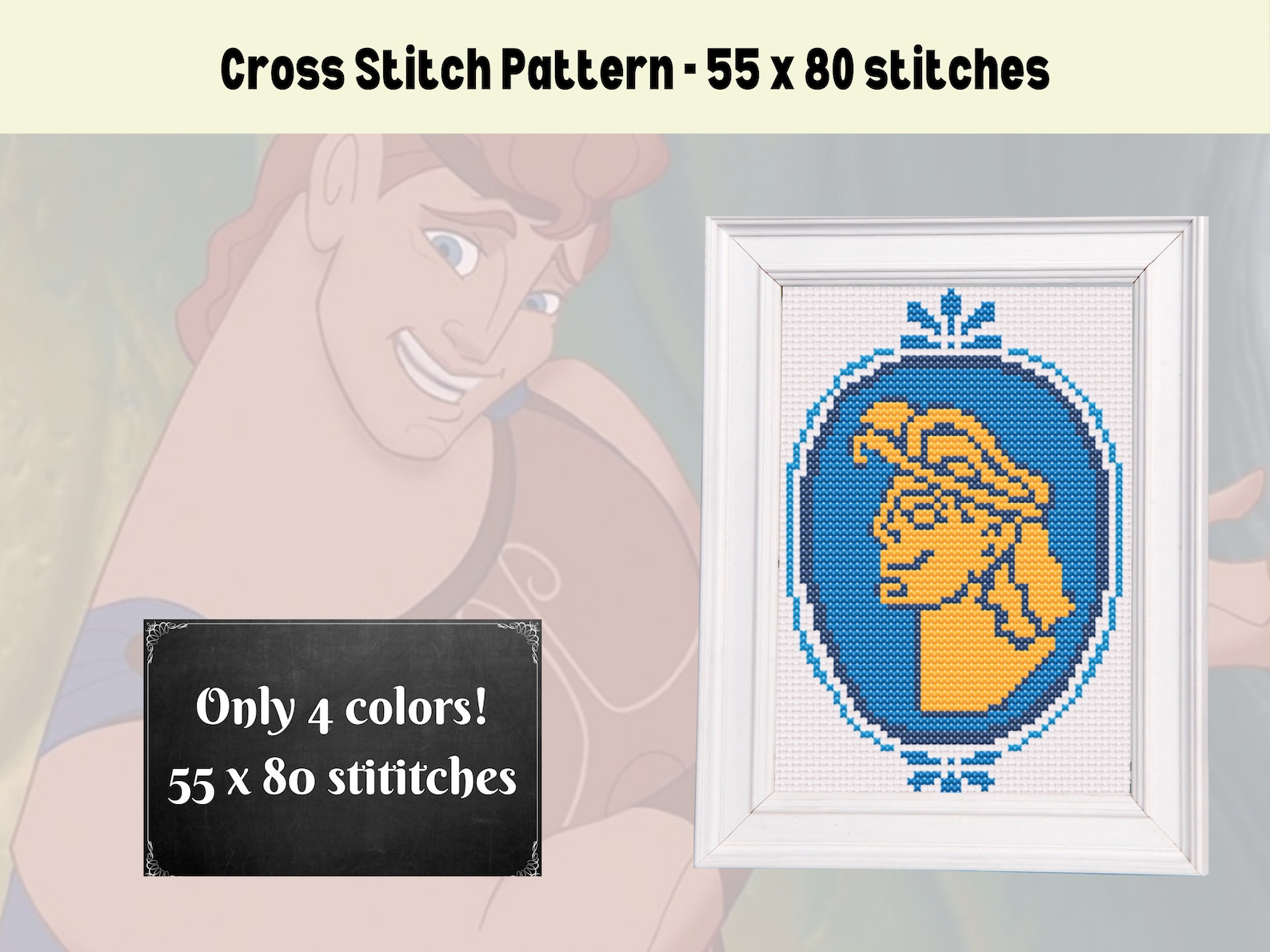 Hercules Pattern Hercules Cross Stitch Pattern - Etsy