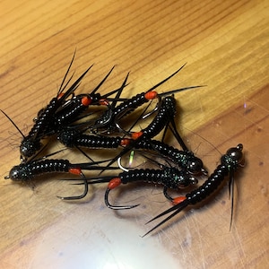 3x Black hot spot stonefly