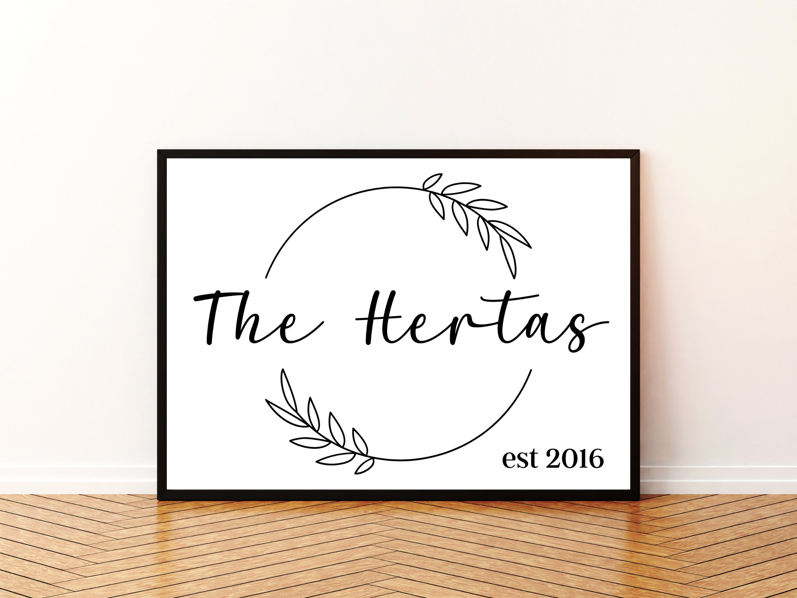 Customized Family Name Printable, Farmhouse Style Wall Decor, DIY ...
