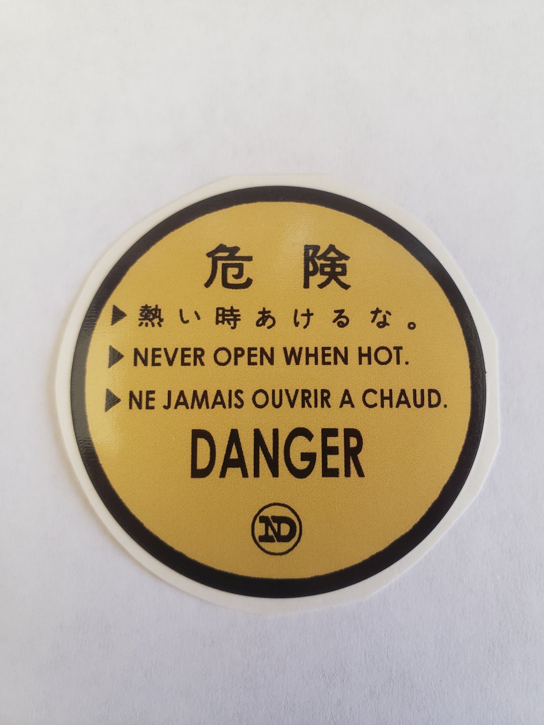 Toyota Radiator Cap Sticker Label Decal 2 Round Etsy