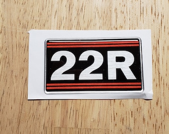 Toyota 22R "Domed" Valve Cover Labels sticker, label, decal