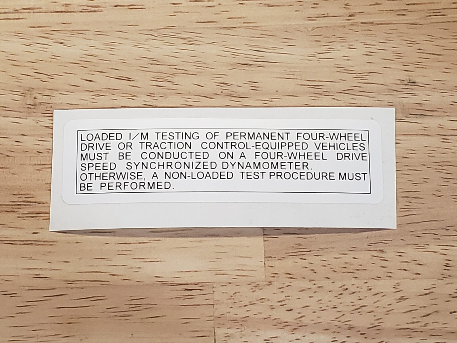 Load Test Information Sticker - Etsy