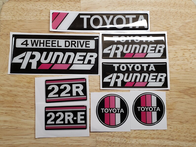 Toyota 4runner TRD BUNDLE 1984-85 Badge Labels Sticker - Etsy