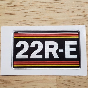 Toyota 22RE Valve Cover Labels sticker, label, decal