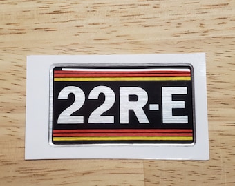Toyota 22RE Valve Cover Labels sticker, label, decal