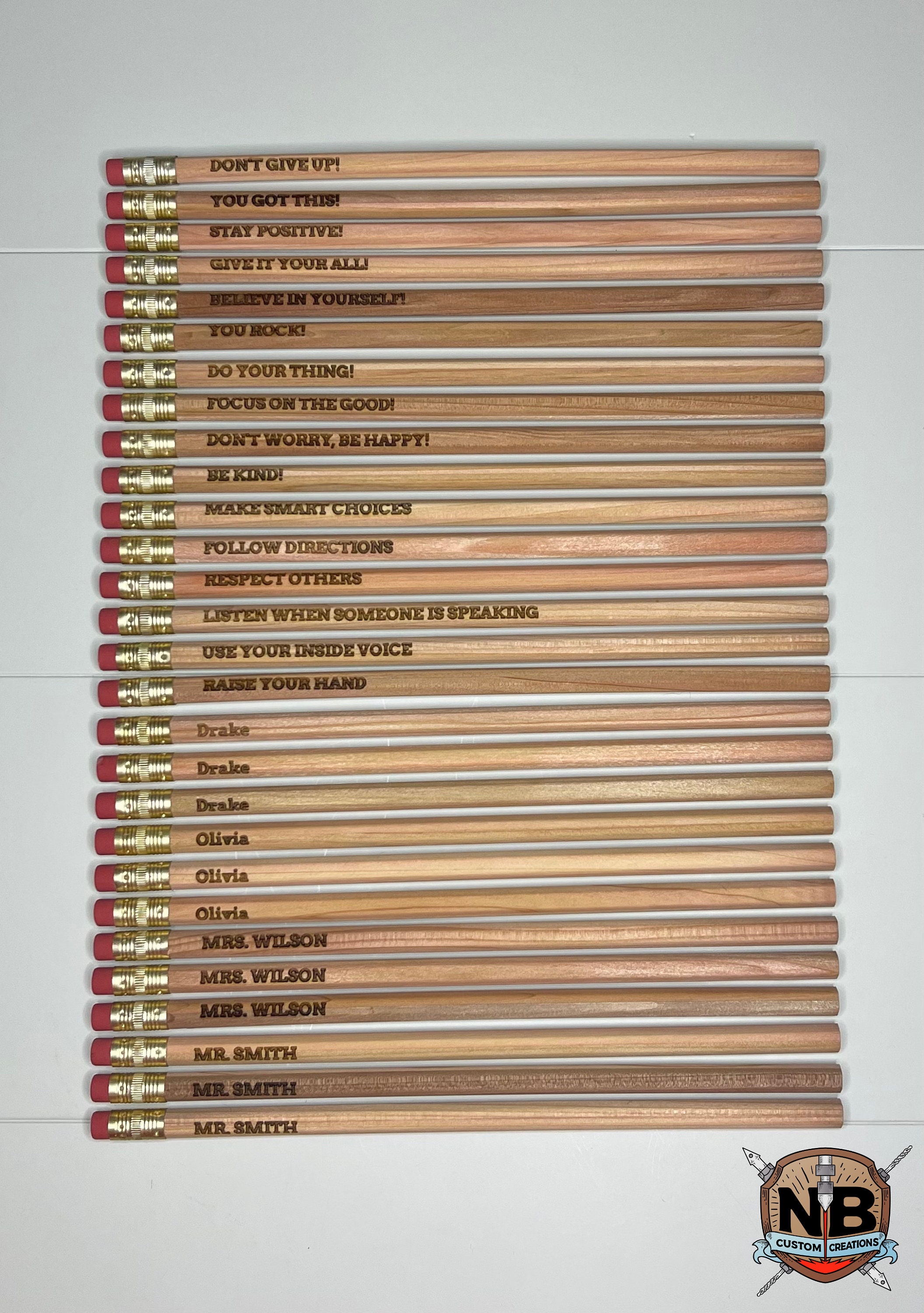 Personalized Laser Engraved Pencils | Back to School | School Supplies ...