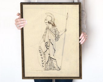Athena Print | Vintage Goddess Wall Art | Greek Goddess Spirituality Wall Decor |Digital Download | 464