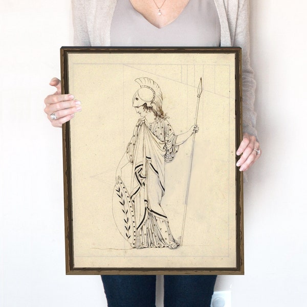 Athena Print | Vintage Goddess Wall Art | Greek Goddess Spirituality Wall Decor |Digital Download | 464