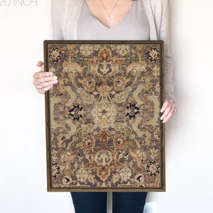 Brown Tapestry | Vintage Print | Neutral Earth Tones Geometric Pattern | Coquette Room Decor | Dark Brown Print | Instant Download | 411