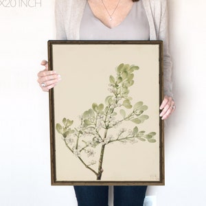 Mistletoe Print for Christmas | Watercolor Vintage Print | Instant Download | 422