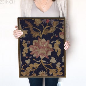 Textile Wall Art | Tapestry Wall Hanging Vintage | Black Tapestry | Coquette Room Decor | Tapestry | Cottagecore | Floral Pattern | 322