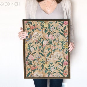 Vintage Floral Pattern Print | Coquette Room Decor | Flower Branch Wallpaper Print | Vintage Prints | Art Nouveau Print | printable | 301