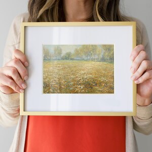 Spring Meadow Painting Vintage Print, Meadow Flowers, Coquette Room Decor, Flower Field, muted pastels oil painting Printable | 80