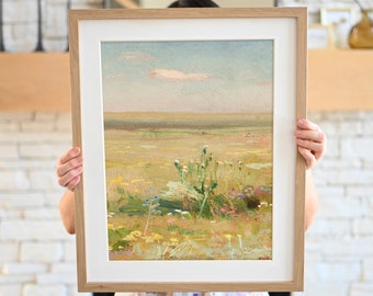 Spring Decor | Printable Wall Art | Wildflower Meadow Oil Painting | Instant Download | 538