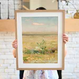 Spring Decor | Printable Wall Art | Wildflower Meadow Oil Painting | Instant Download | 538
