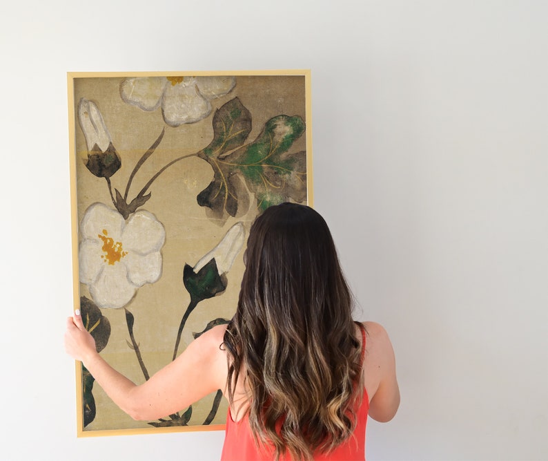 White Flower Painting | Modern Farm House Wall Art | Coquette Room Decor | Vintage Print | Instant Download | 479 image 7
