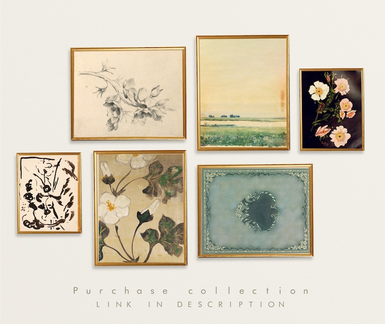 White Flower Painting | Modern Farm House Wall Art | Coquette Room Decor | Vintage Print | Instant Download | 479 image 8