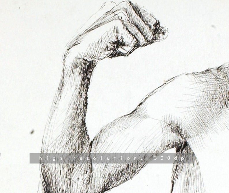 Male Nude Art Study of Anatomy Charcoal Drawing Black - Etsy