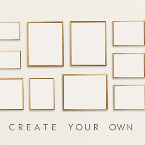 Create Your Own, Large Gallery Wall Art, Set of 10 Vintage Printable Wall Art.