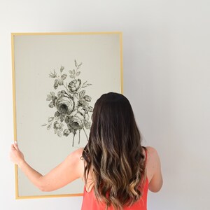 Rose Drawing | Coquette Room Decor | Bouquet with Roses | Floral Sketch | Vintage Flower Print | 1700s Art | Instant Download | 284 image 6