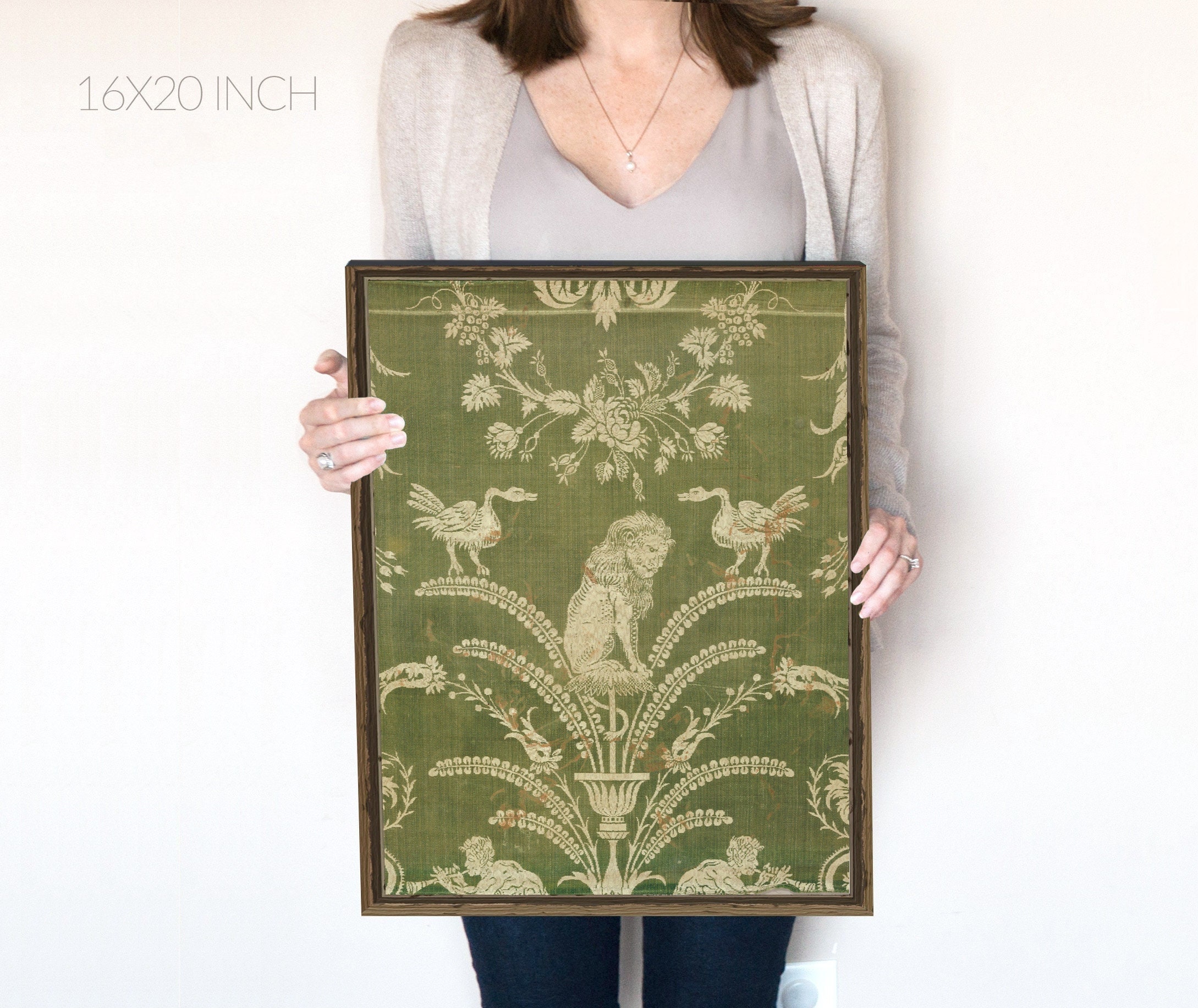 Sage Green Wall Hanging Tapestry Vintage Etsy