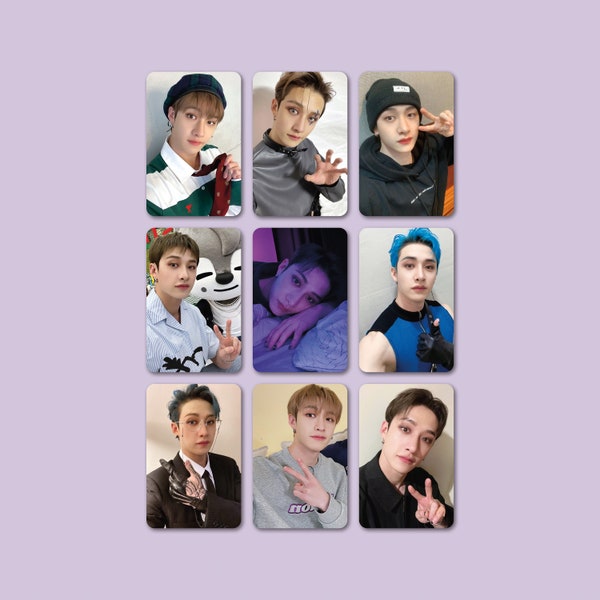 Bang Chan Bias Set 2, Stray Kids Fanmade Photocards, Perfect Gift for STAY Friends, Mom, Daughter, Matte, Double-sided