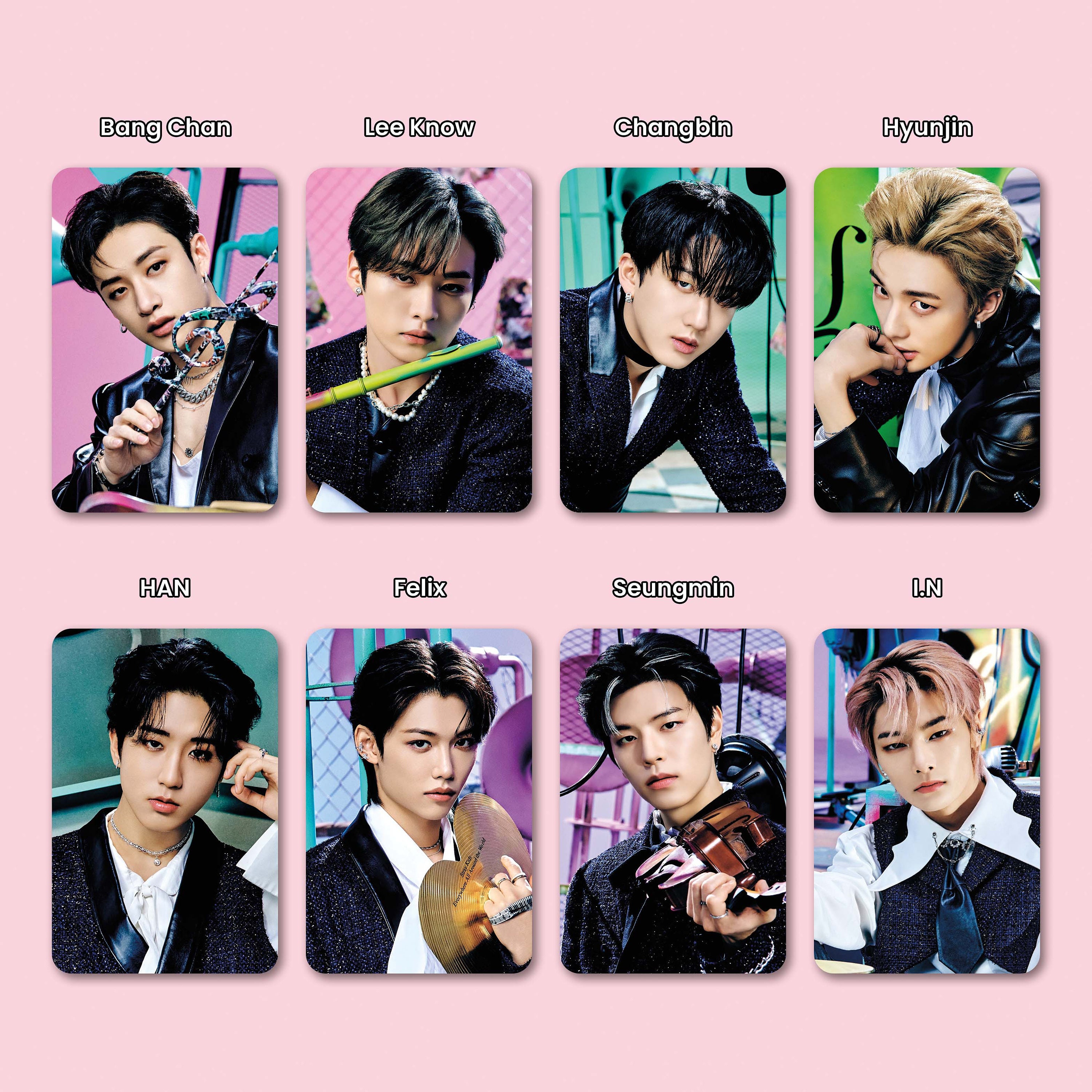 Stray Kids Photocard Set the Sound Concept 1 OT8 Fanmade Lomo Perfect Gift  for STAY Friends, Mom 