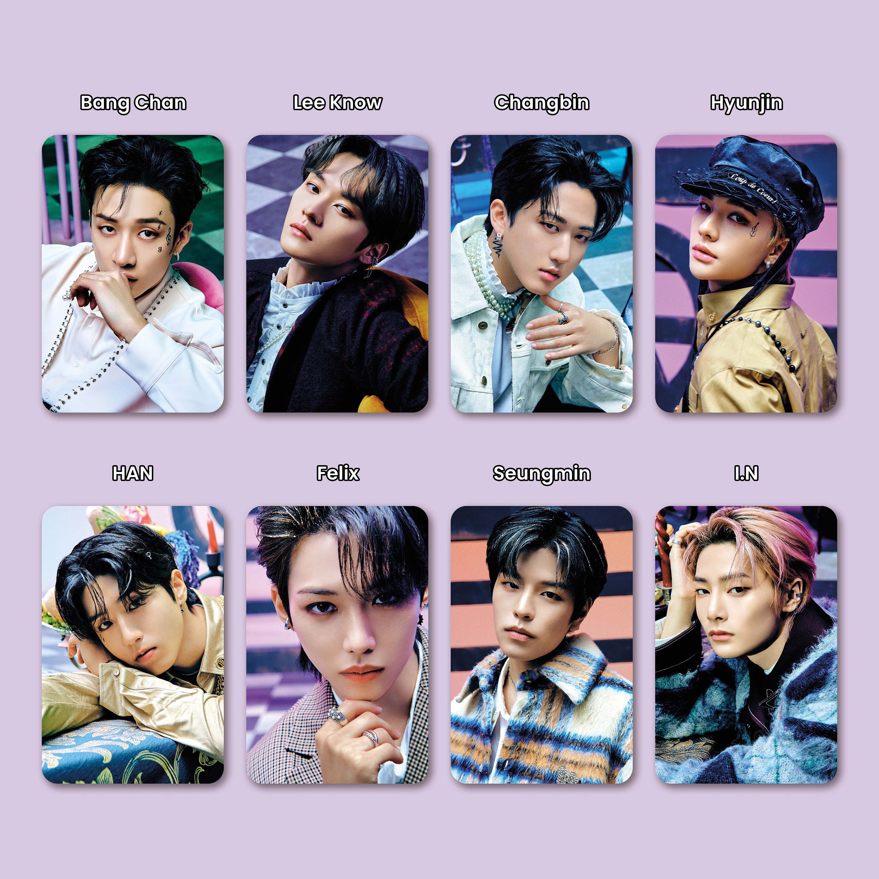 Stray Kids Photocard Set The Sound Concept 2 OT8 Fanmade Lomo Perfect Gift  for STAY Friends, Mom -  Italia