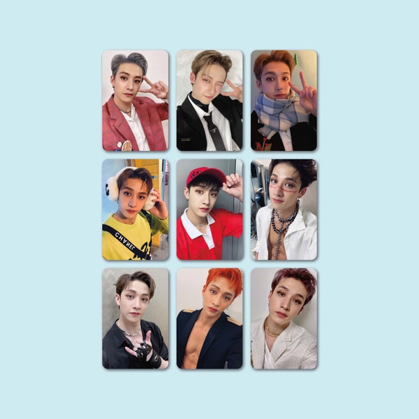 Bang Chan Bias Set 1, Stray Kids Fanmade Photocards, Perfect Gift for STAY Friends, Mom, Daughter, Matte, Double-sided