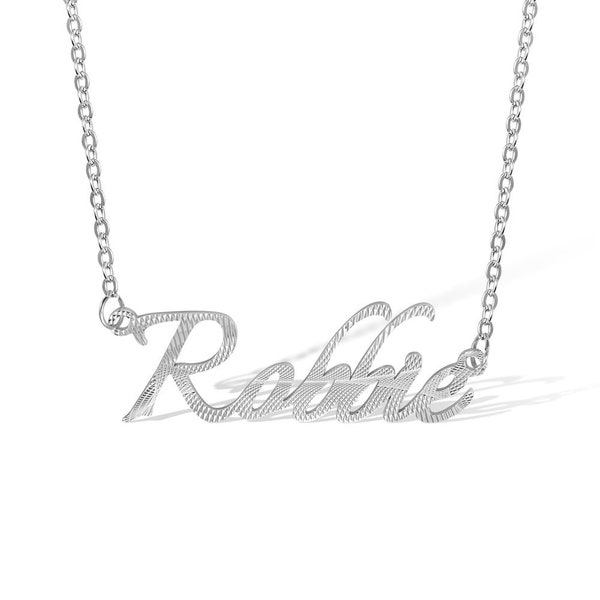 Dainty Custom Embossed Name Necklace