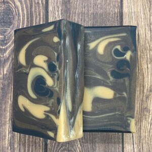 French Bourbon Soap Bar, vanilla bourbon scented vegan palm free artisan soap, masculine scented soap for men, birthday gift for him