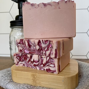 Vineyard Soap Bar, plant based cold process soap, palm free, phthalate free soap, pink soap gift for women, wine gift for wino, floral fruit