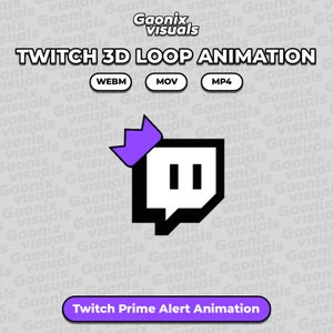 Animated Twitch Prime Loop Subscribe Button Overlay with integrated special effects to enhance your channel.