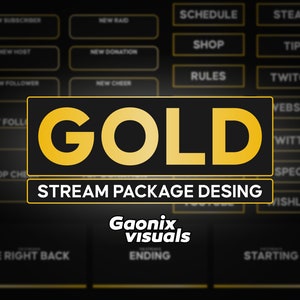 Gold Stream Package (Streamlabs/OBS Studio)