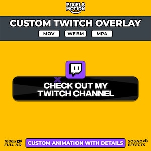 Custom Animated Twitch Follow and Subscribe Button Overlay with integrated special effects to enhance your channel. v11