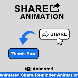 Reminder Animation to share your Live, Video or Post with sound included