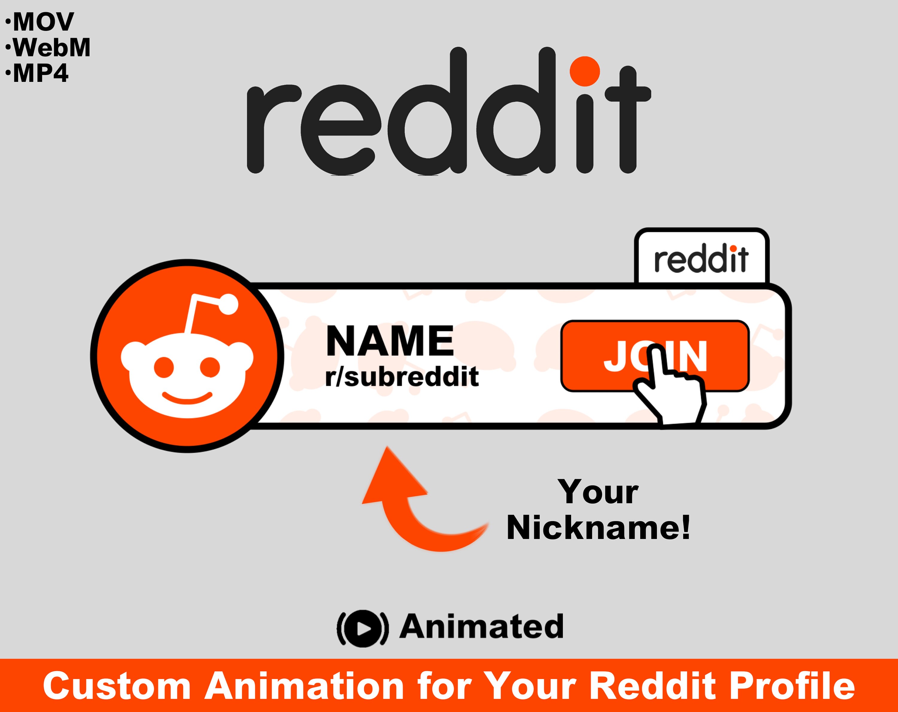 Custom Animation With Your Reddit Group Name With Sound - Etsy Canada Custom Animation With Your Reddit Group Name With Sound - Etsy Canada