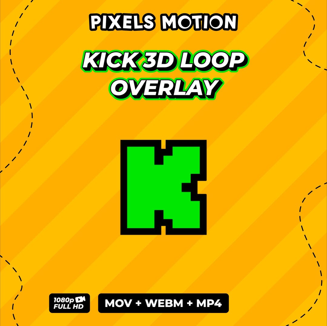 Animated Kick Subscribe Button Overlay | Stream Overlay for Twitch and ...