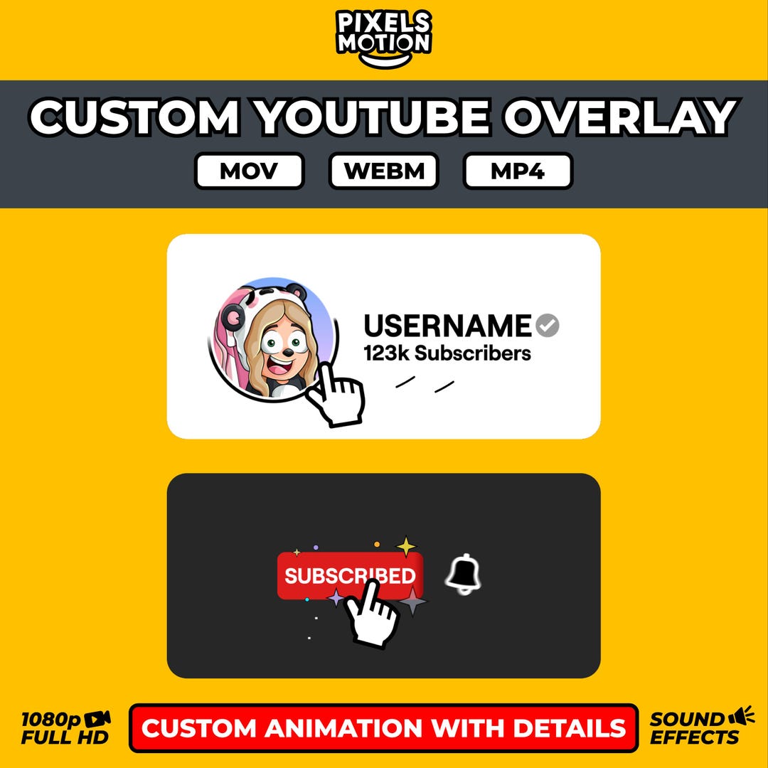 Subscribe Button Customize Custom Animated Youtube Subscribe Button Overlay With Integrated ...