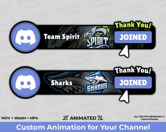 Custom Discord Follow Button Animation | Social Media Lower Third Overlay | Style 1 (Digital Download)