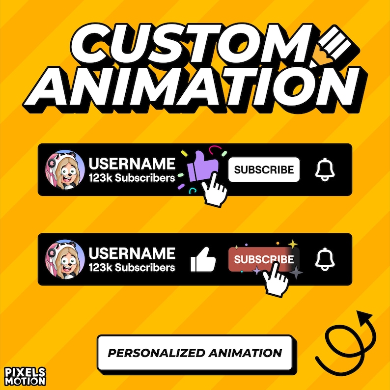 Custom Animated Youtube Like and Subscribe Button Overlay | Stream ...
