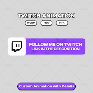 Custom Animated Twitch Follow and Subscribe Button Overlay with integrated special effects to enhance your channel. v4