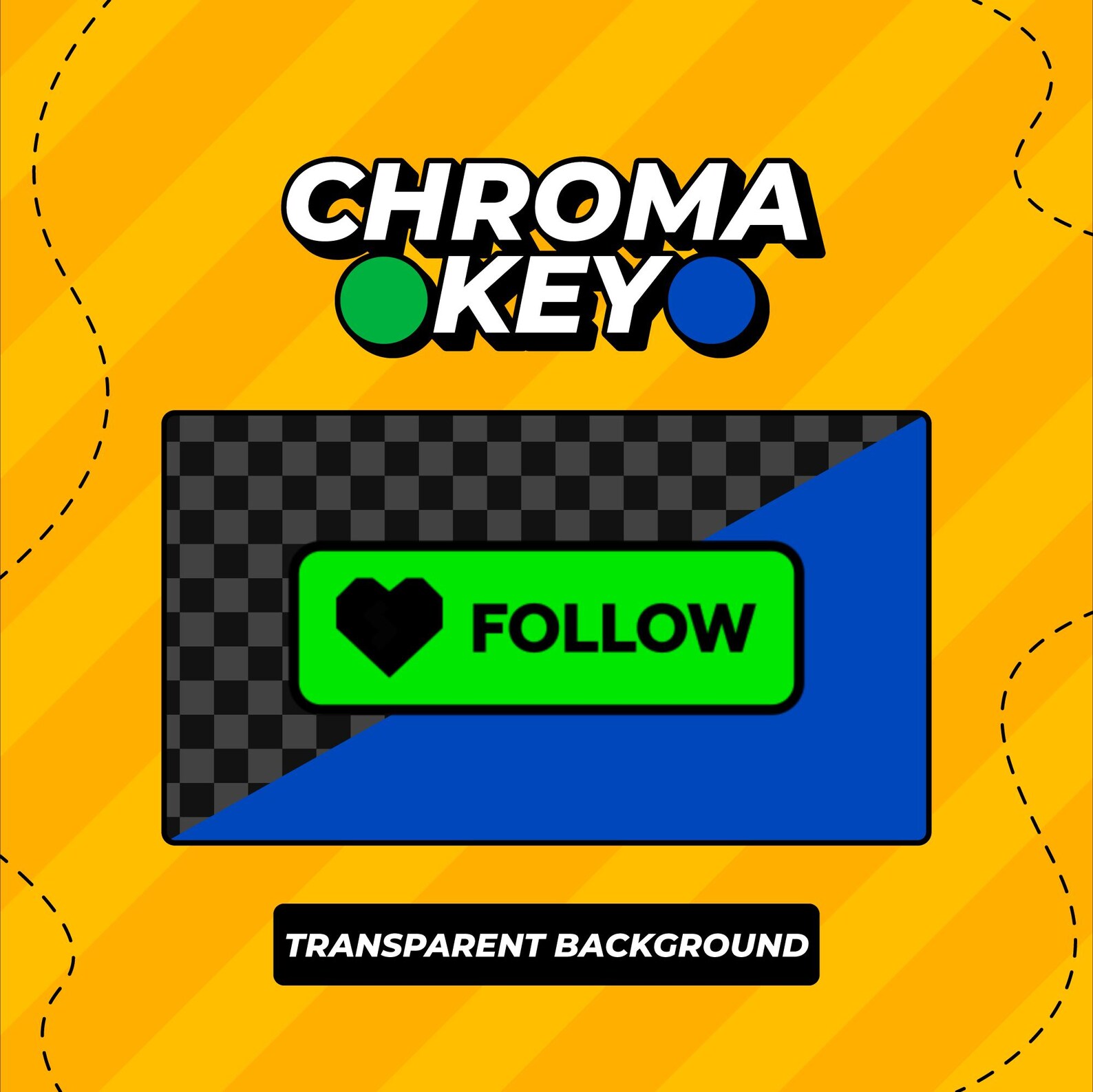 Kick Follow Button Animation | Social Media Lower Third Overlay | Style ...