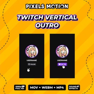 Custom Twitch Follow Button Animation | Social Media Lower Third Overlay | Phone Style (Digital Download)