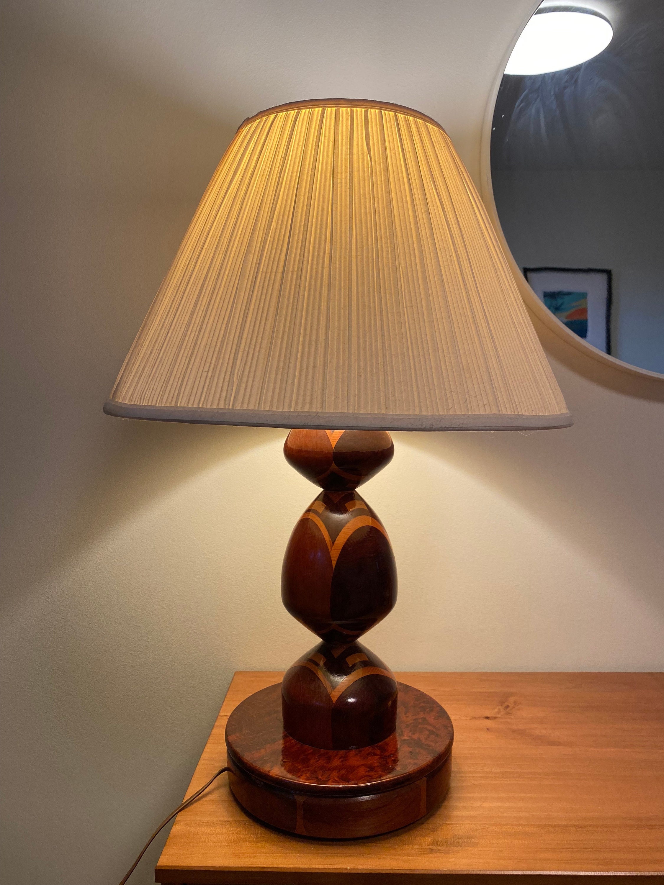 Turned wood lamp online