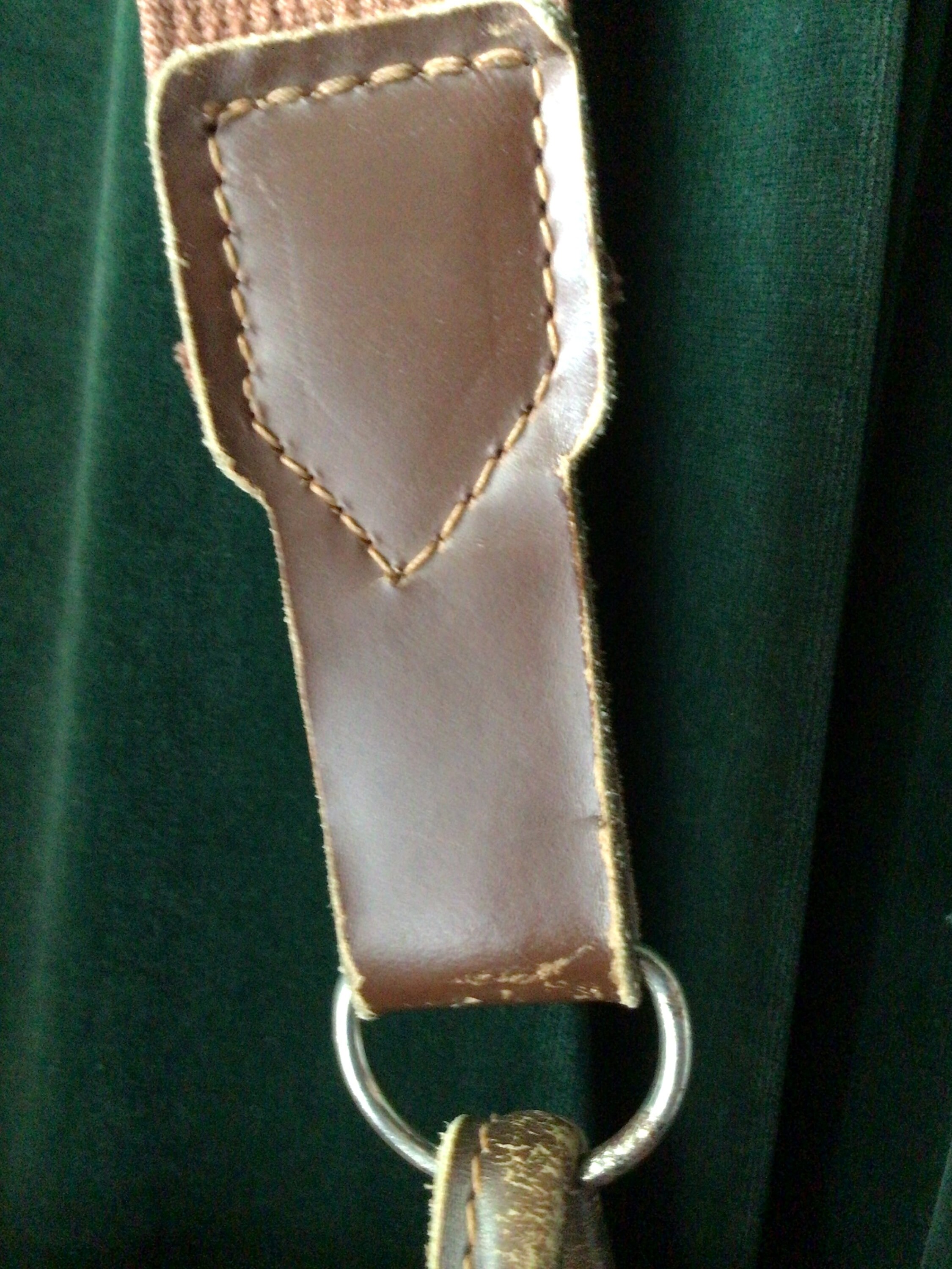 Vintage French Leather Hunting Bag 1950s Gibecière Gamebag Fishing Bag