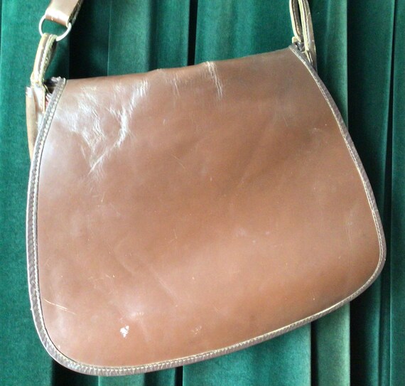 Vintage French Leather Hunting Bag 1950’s Gibecière G… Gem