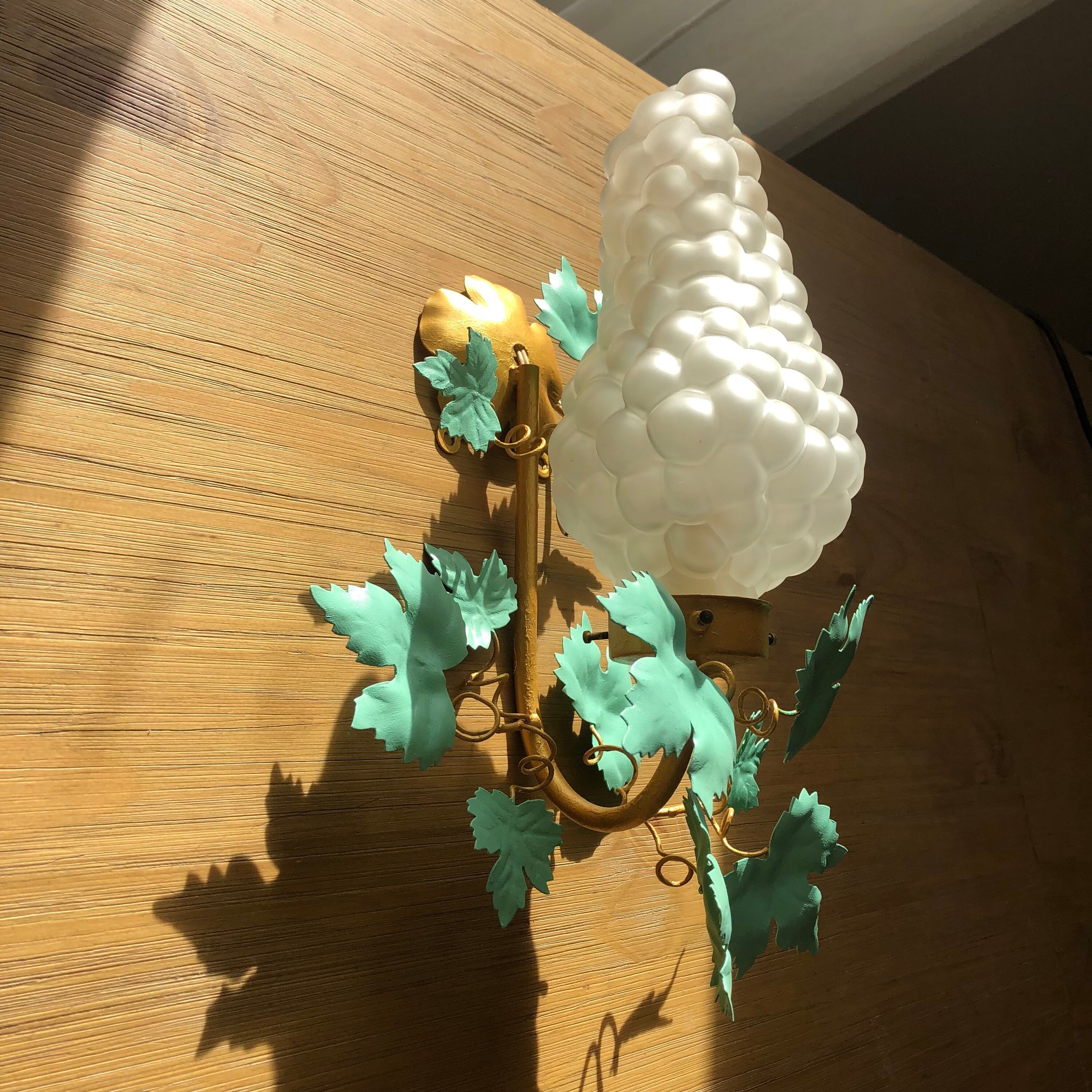 Applique Murale Ancienne Grappe de Raisin