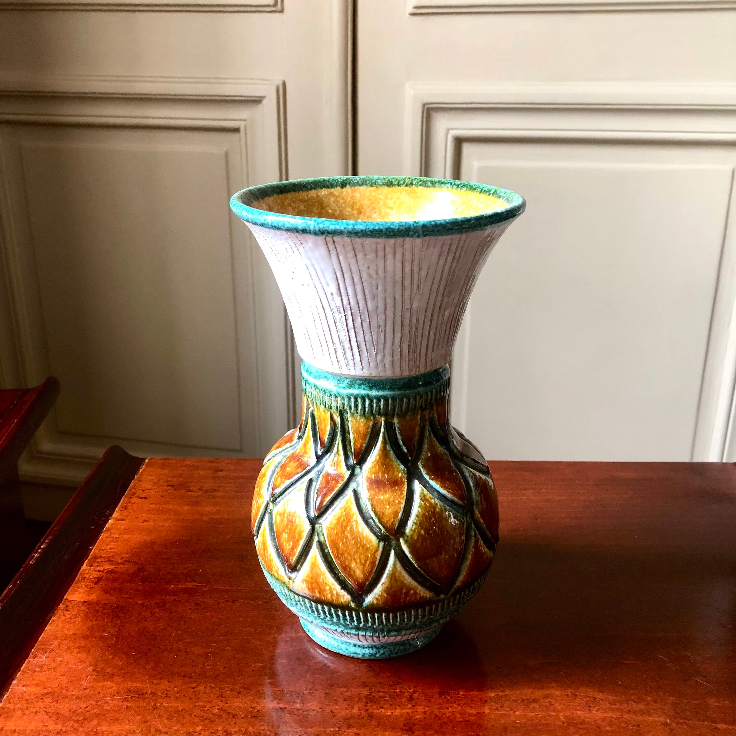 Vase Vintage Ananas en Céramique Du Xxeme Vallauris