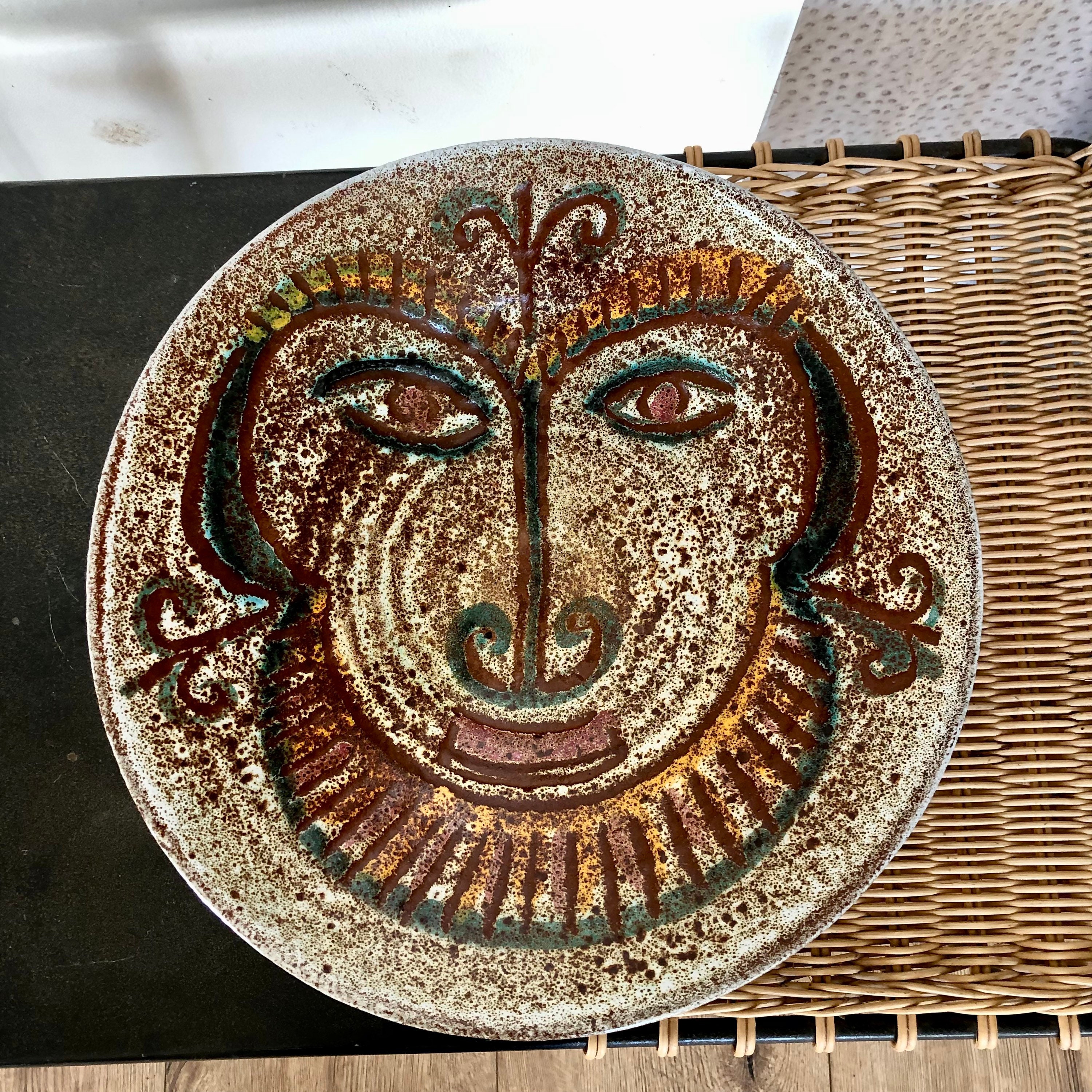 Grand Plat en Céramique Du Xxeme Accolay